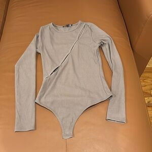 Cutout taupe bodysuit